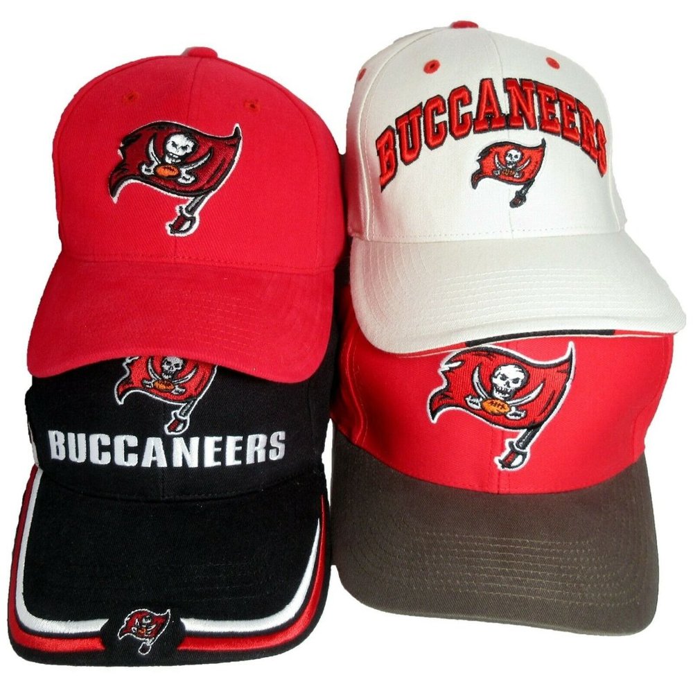 Lot of 4 Vintage Tampa Bay Buccaneers Caps Baseball Hats